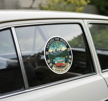 Autosticker reis thematische raam ontwerpen - TenStickers