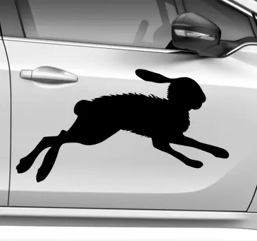 Autosticker rennende haas - TenStickers