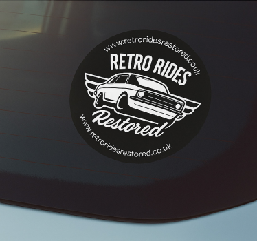 Autosticker retro cirkelvormige voorruit - TenStickers
