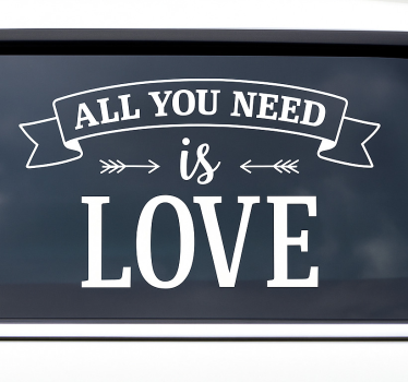 Autosticker romantische liefde pijl - TenStickers