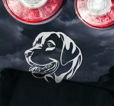 Rottweiler hond autosticker - TenStickers