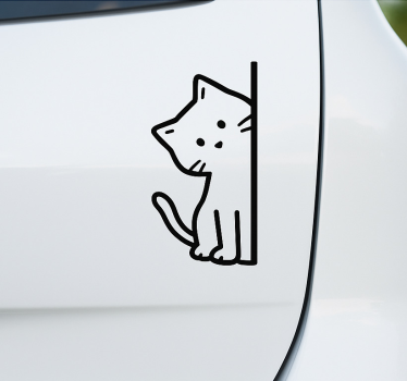 Autosticker schattige eenvoudige kat - TenStickers