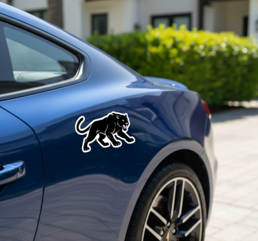 Autosticker scherpe tanden zwarte panter - TenStickers