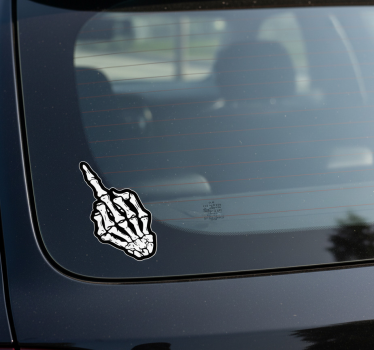 Autosticker skeleton middelvinger - TenStickers