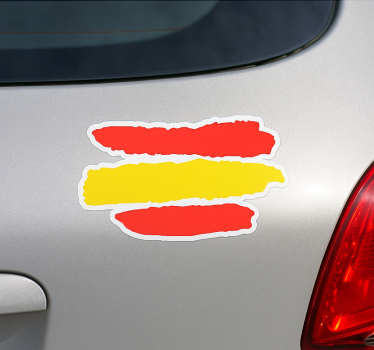 Autosticker spanje vlag penseelstreek - TenStickers