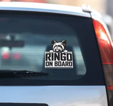 Autosticker speelse hondensignaal - TenStickers