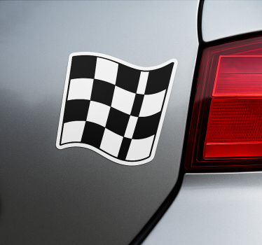Autosticker startvlag voor racen - TenStickers