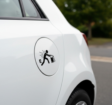 Autosticker strijd om de brandstoftank - TenStickers