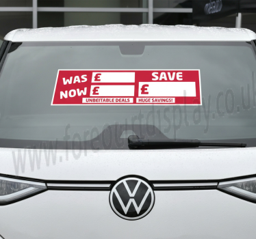 Autosticker verkoopborden rode auto’s - TenStickers