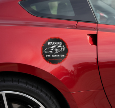 Autosticker waarschuwing niet aanraken auto - TenStickers