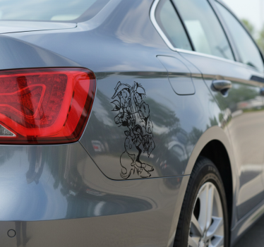 Autosticker wild paard en cowboy - TenStickers
