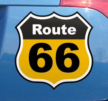 Autostickers 66 route met symbool - TenStickers