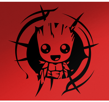 Autostickers Baby groot gluren - TenStickers