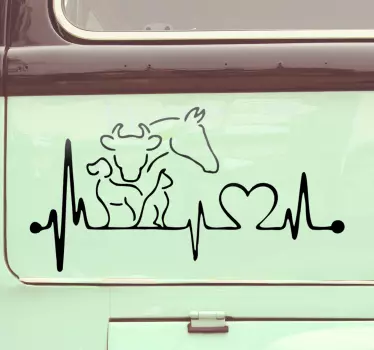 Autostickers Dierlijke hartslag - TenStickers