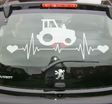 Autostickers Hartslag van de tractor - TenStickers