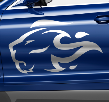 Autostickers Leeuw vlam silhouet - TenStickers
