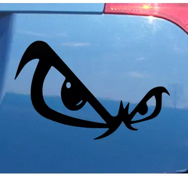 Autostickers Monocolor angstaanjagende ogen ontwerp - TenStickers