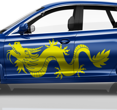 Autostickers Monocolor draak - TenStickers