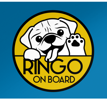 Autostickers Monocolor leuke hond gluren - TenStickers