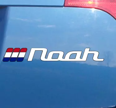 Gepersonaliseerde autosticker Nederlandse vlag met naam - TenStickers