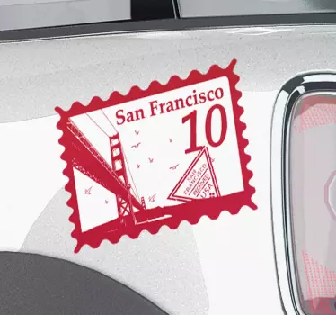 Autostickers San francisco-kaart - TenStickers