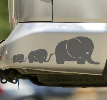 Autostickers Schattige olifanten - TenStickers