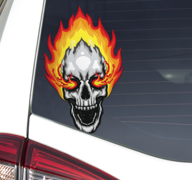 Autostickers Schedel vuur - TenStickers