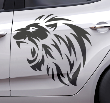 Autosticker Tribal leeuw profiel - TenStickers