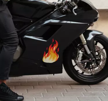 Motor sticker visueel effect vuur - TenStickers