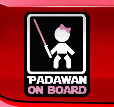 Baby aan boord sticker Padawan aan boord - TenStickers