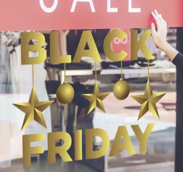 Raamstickers black friday sterren - TenStickers