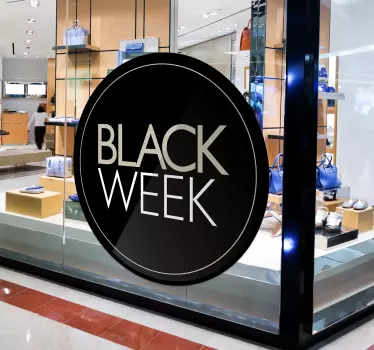 Raamstickers Black week company sticker - TenStickers