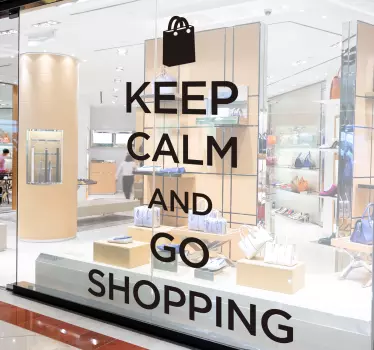 Raamsticker Go shopping - TenStickers