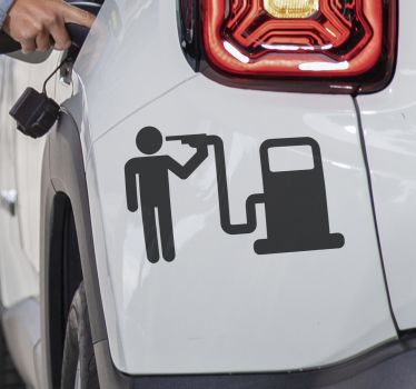Benzinekop autosticker - TenStickers