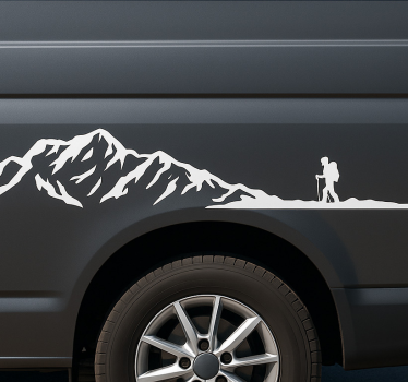 Bergwandelzijde caravan sticker - TenStickers
