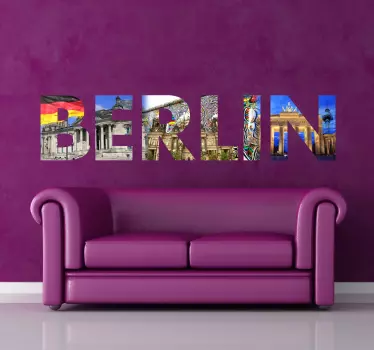 Berlijn foto tekst sticker - TenStickers
