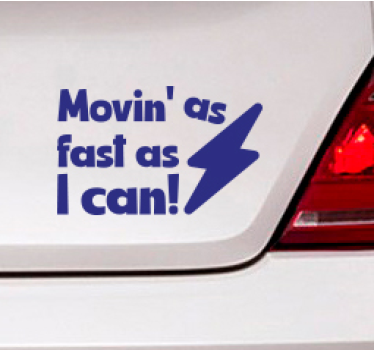 Bewegende auto zelfklevende sticker - TenStickers