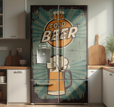 Bierpullen koelkast sticker - TenStickers