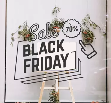 Black friday-actie korting sticker - TenStickers