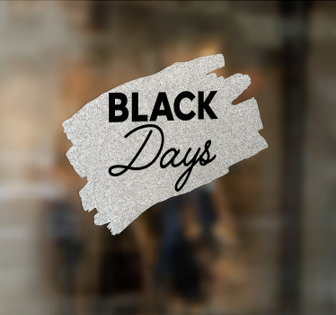Black friday sticker grijze Black Days - TenStickers