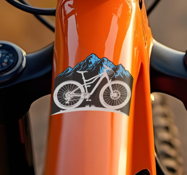 Blauwe berg fiets sticker - TenStickers