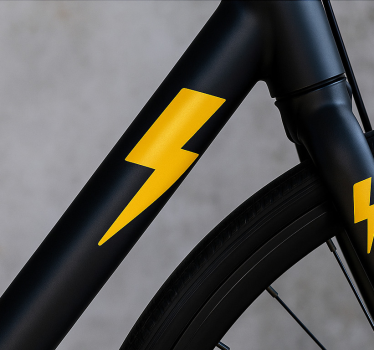 Bliksemontwerp fiets sticker - TenStickers