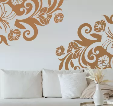 Bloemen raam sticker - TenStickers