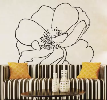 Bloemen muursticker Silhouet - TenStickers