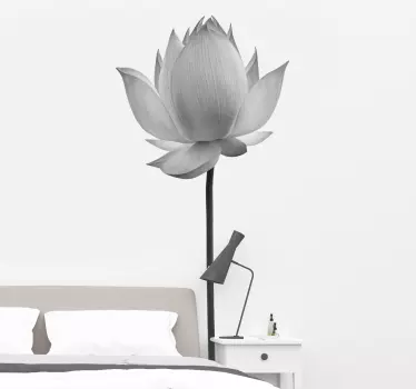Bloemen stickers Grijswaarden lotus - TenStickers