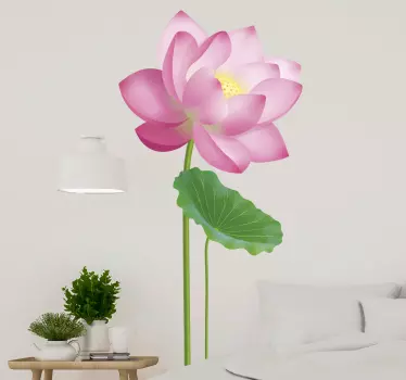 Bloemen muursticker lotus bloem - TenStickers