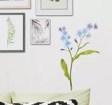 Bloemen stickers Vergeet me niet - TenStickers