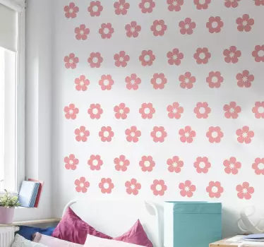 Bloempakket zelfklevende muursticker - TenStickers