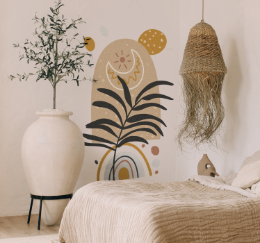 Boho stijl plant Muursticker planten - TenStickers