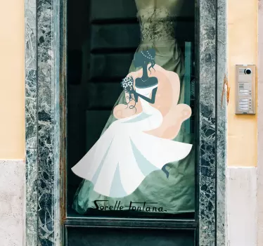 Bruid jurk sticker - TenStickers
